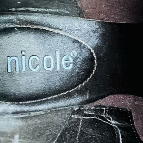 Vintage Nicole Packard Dark Espresso Brown Leather Square Toe Low Heel Booties 6 - Picture 7 of 8